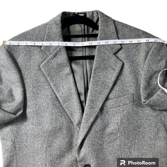 Oscar De La Renta Men's Grey Jacket Blazer Size 42S Wool Cashmere Blend - Picture 13 of 15